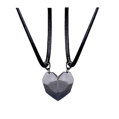 Magnetic Heart Necklace - Black