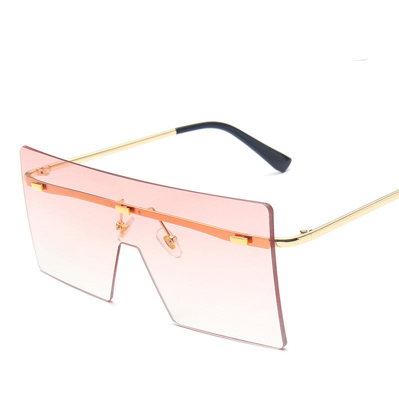 Large Square Framed Sunglasses - C