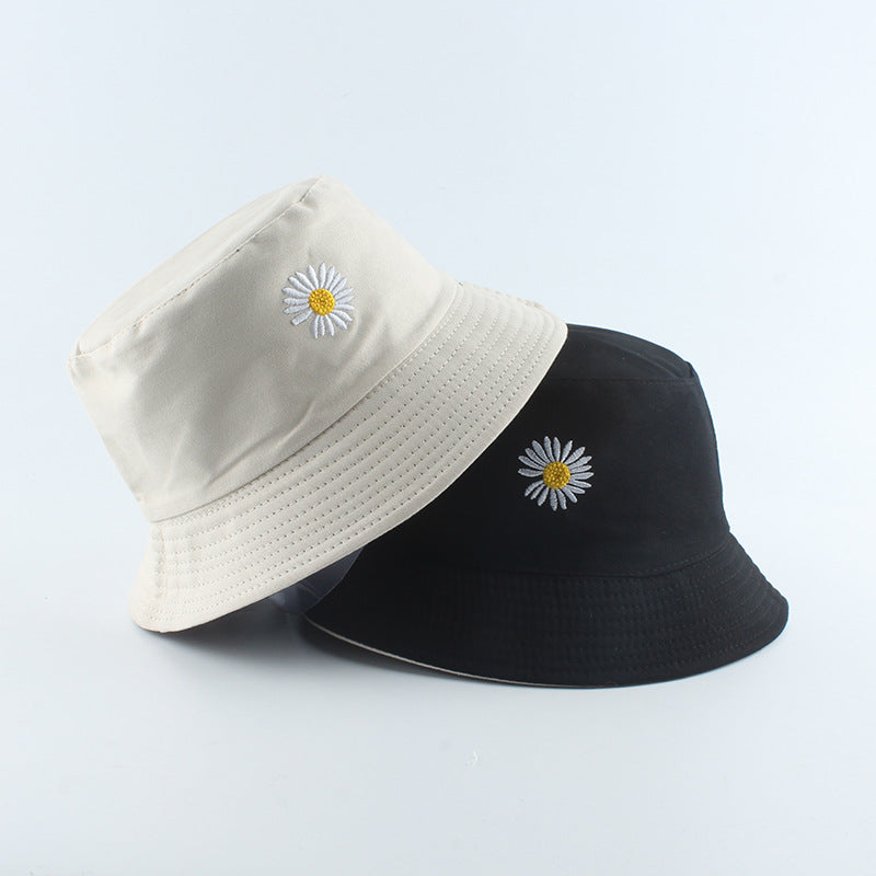 Embroidered Daisy Bucket Hat - F