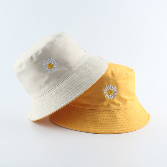 Embroidered Daisy Bucket Hat - E