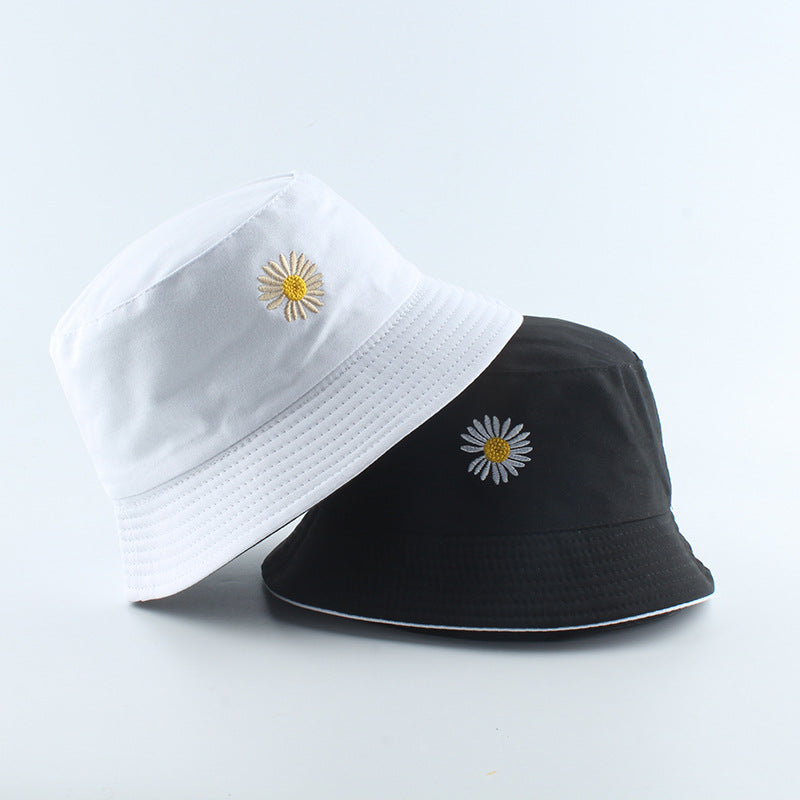 Embroidered Daisy Bucket Hat - C
