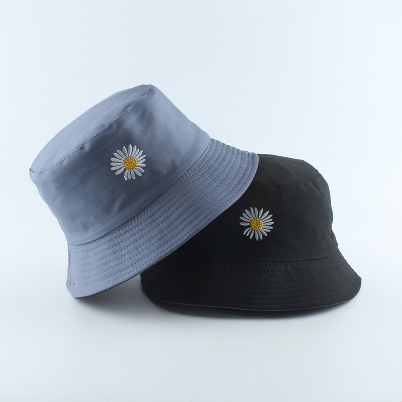 Embroidered Daisy Bucket Hat - D