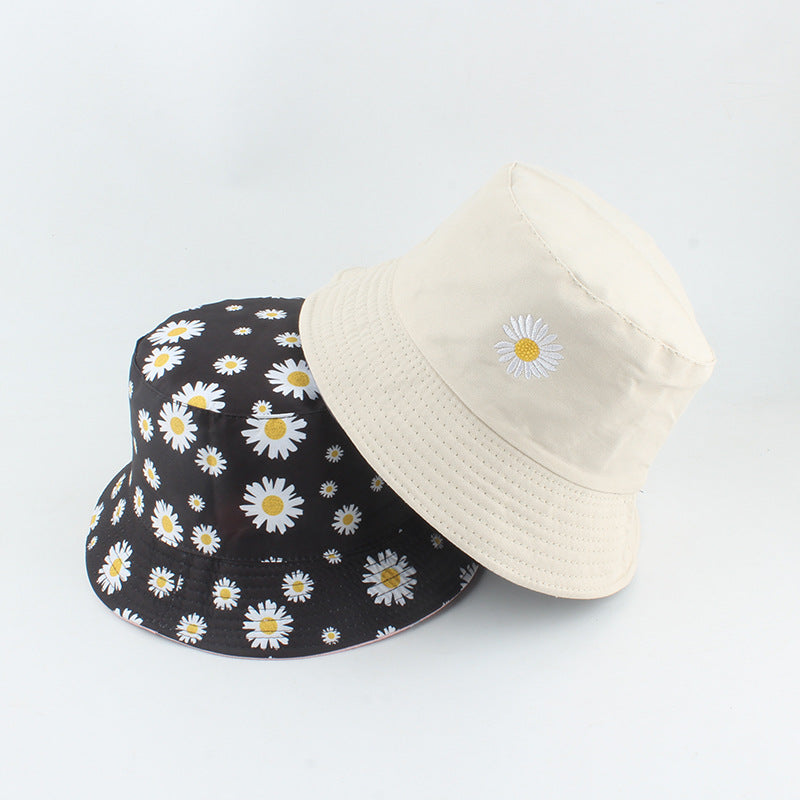 Embroidered Daisy Bucket Hat - K