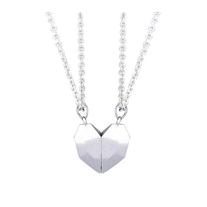 Magnetic Heart Necklace - White Pendant