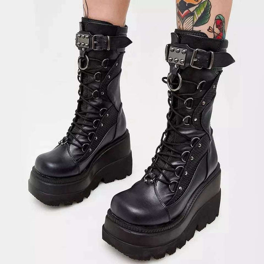 Thick Platform Punk Rock Boots -