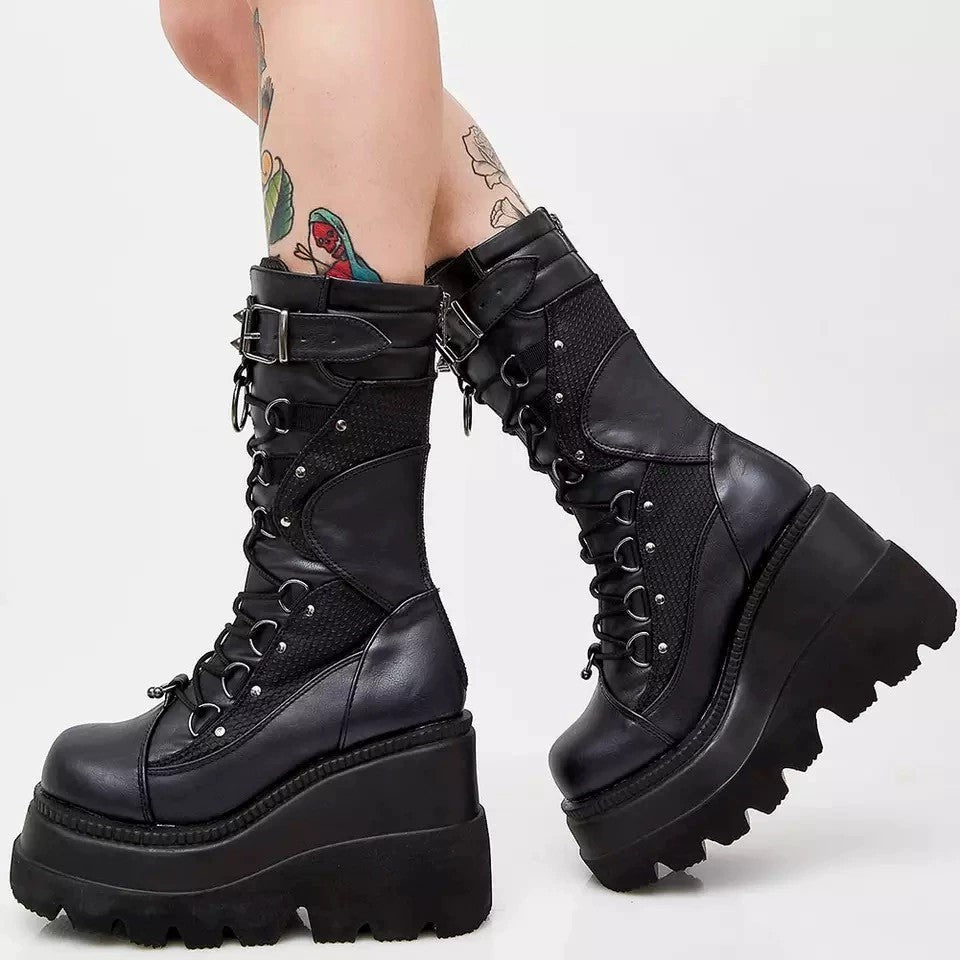 Thick Platform Punk Rock Boots -