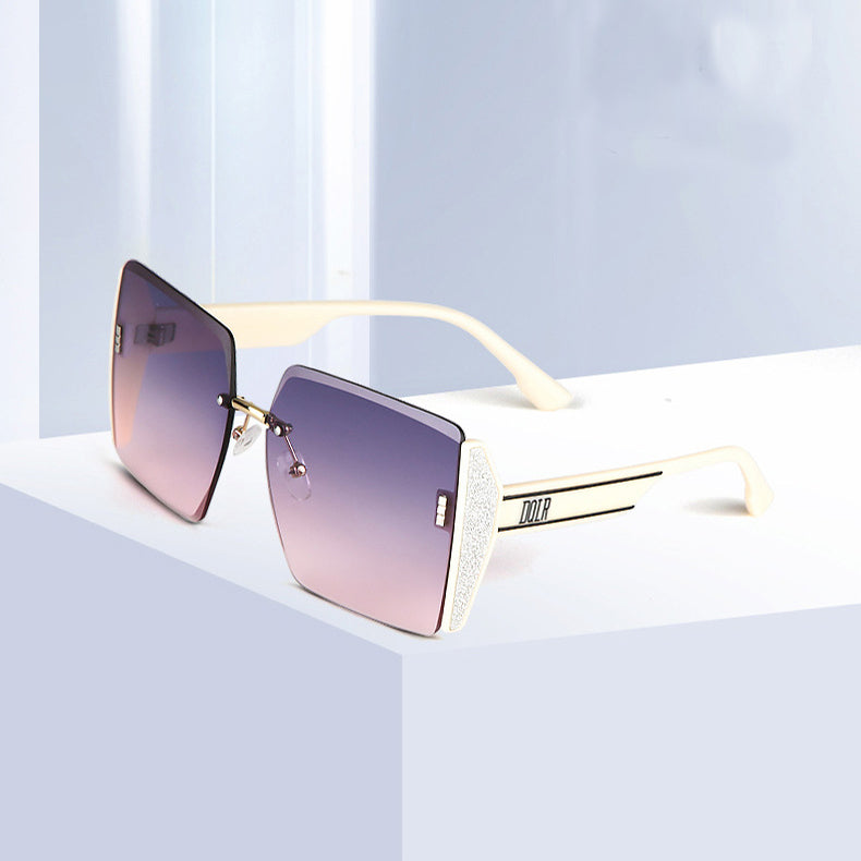 Fashion Sunglasses Square Rimless Cut-edge Summer Glasses -