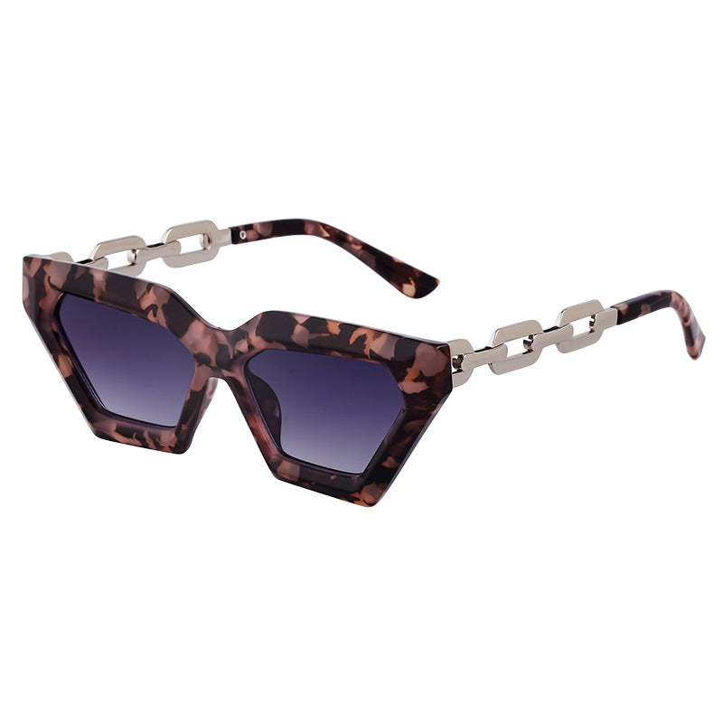 Thick Framed Cat Eye Sunglasses - C9 Pack Flower Purple