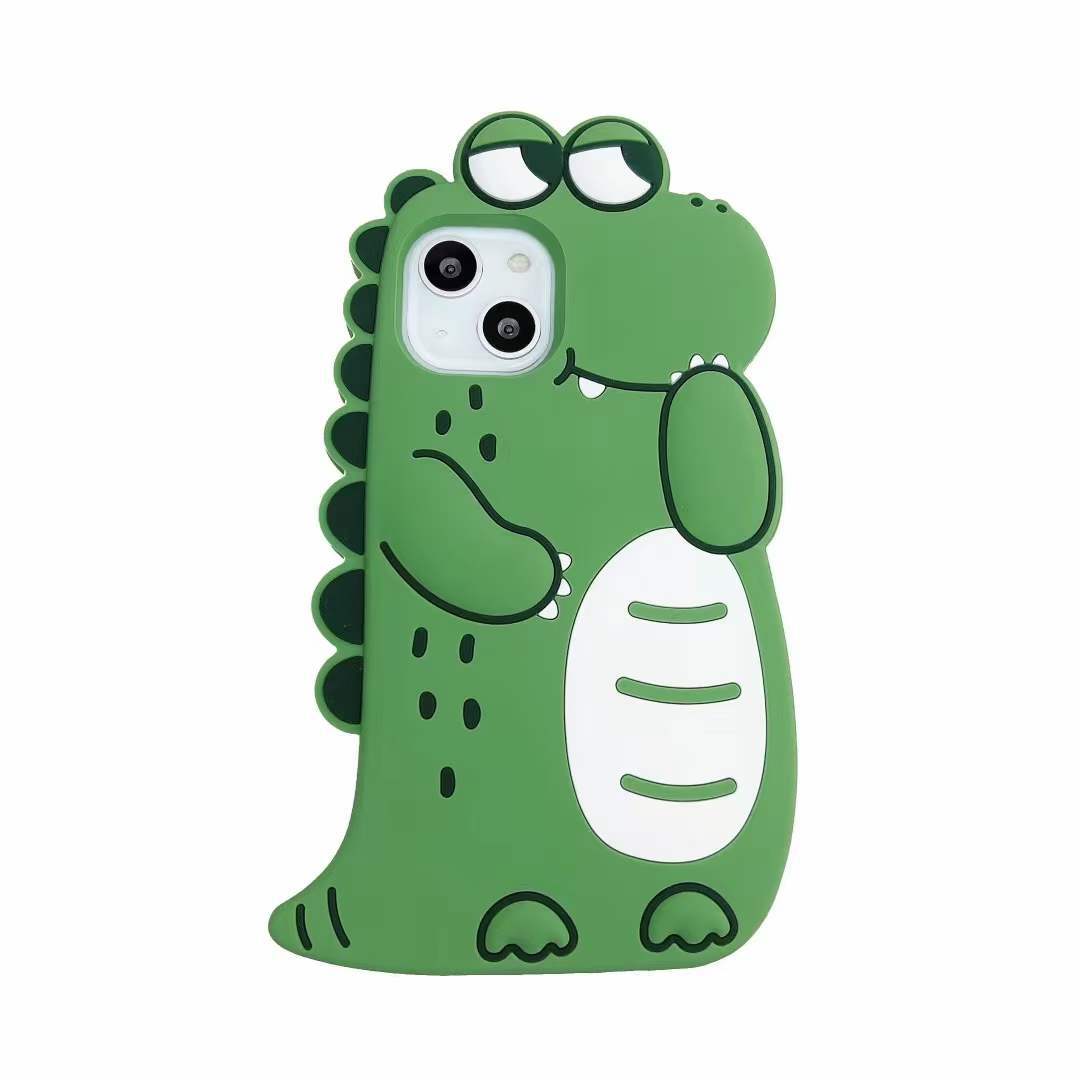 Thick Cartoon Dinosaur Silicone Phone Case -