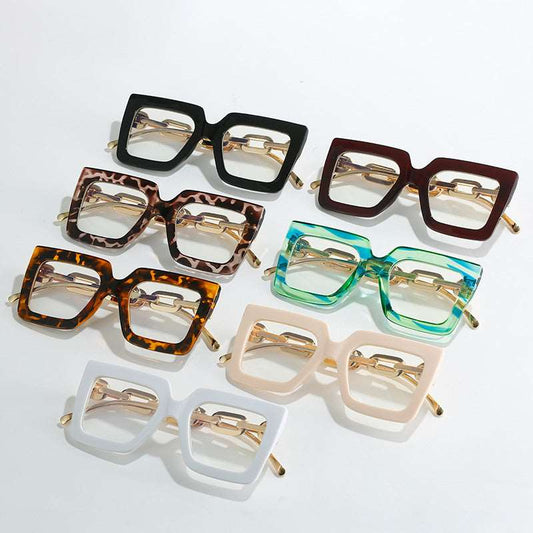 Large Square Flat Glasses -