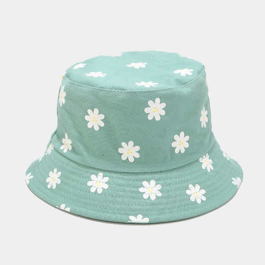 Double-Sided Daisy Bucket Hat - Green M