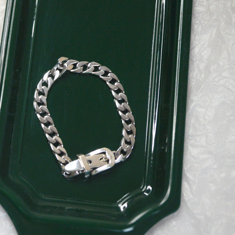 Women's 925 Sterling Silver Chain Belt Bracelet -