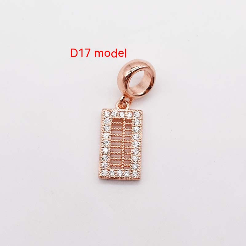 Copper Plated Rose and Silver Jewelry Charms - Rose D17
