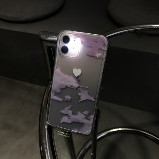 Gradient Cloud Soft Phone Case - Heart