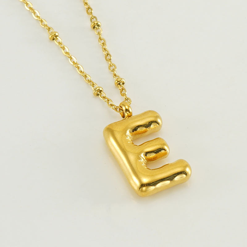 Gold & Silver Bubble Letter Necklaces
