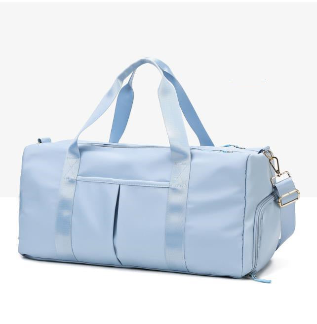 Waterproof Duffel Gym Bag - Light blue L