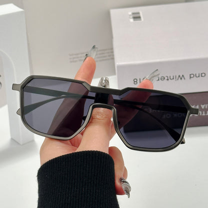 Thick Framed Shield Sunglasses -