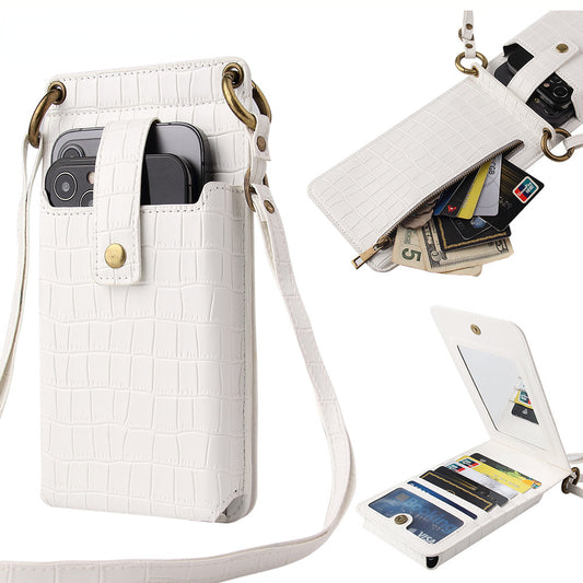 Textured Multi-Function Cross Body Bag For Mobile Phone -