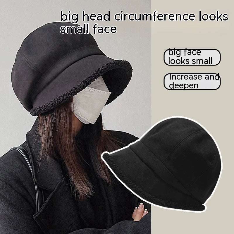 Fleece-Lined Warm Pile Bucket Hat - Black Original