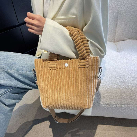 Cute Textured Plush Handbag -