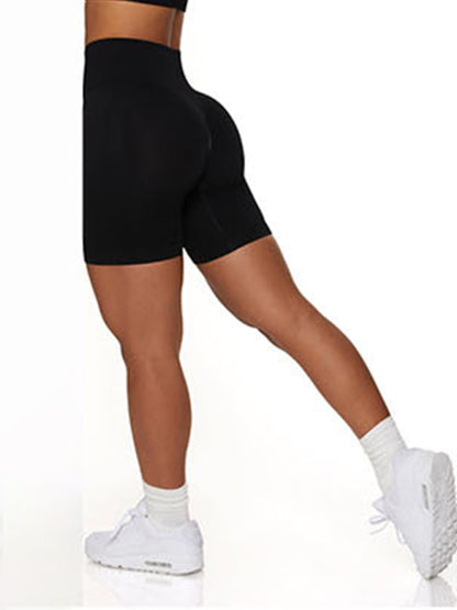 Knitted Seamless High Waist Banded Shorts