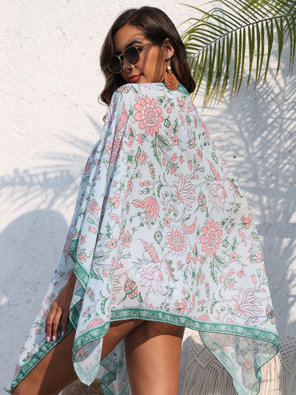Floral Printed Swim Shawl (Swimsuit not included)