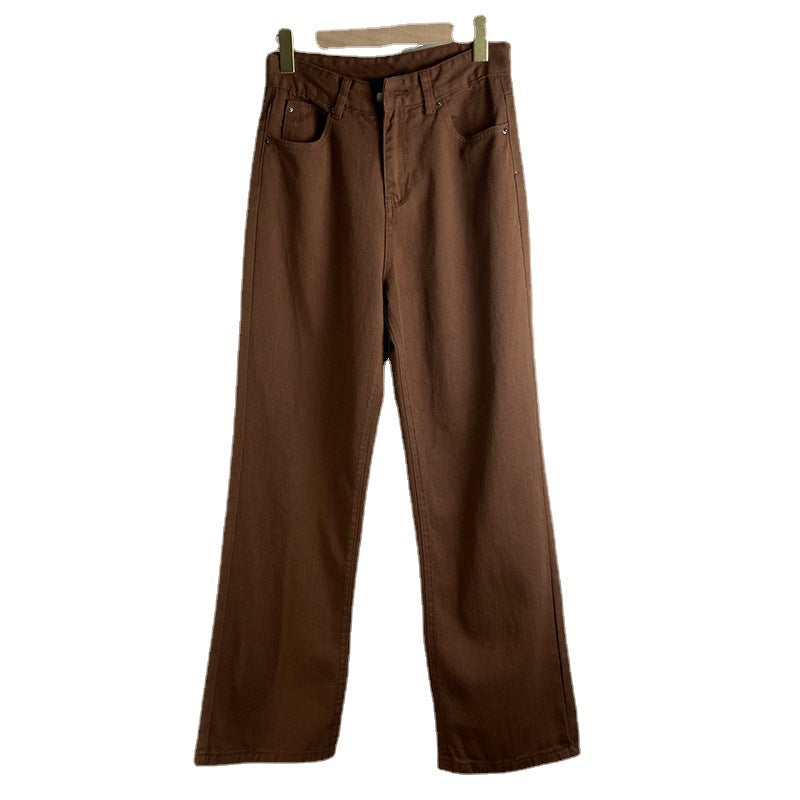 Brown Retro Styled Jeans - Brown