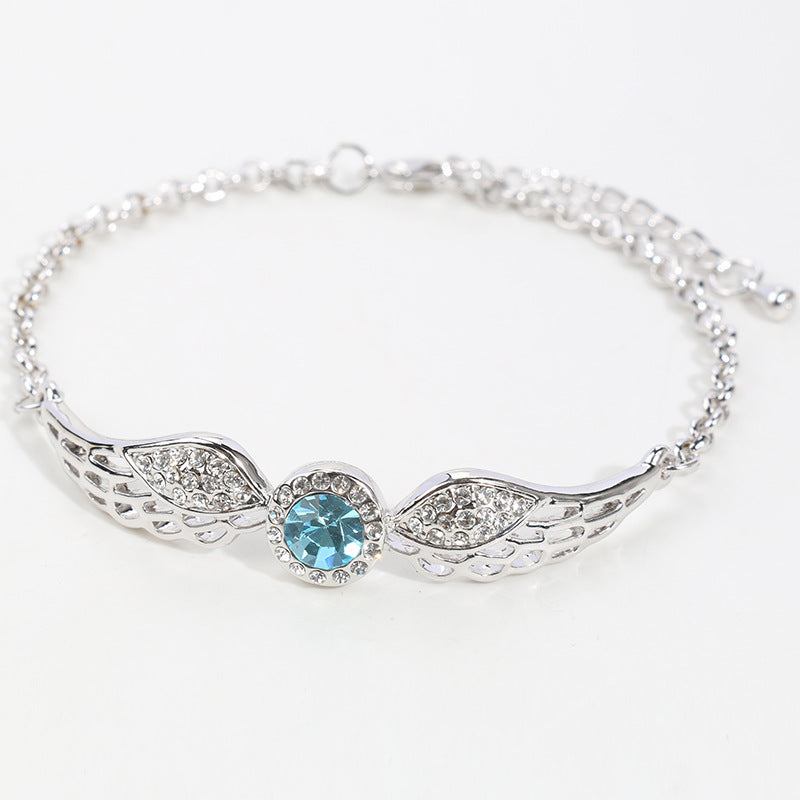 Crystal Angel Wings Bracelet -