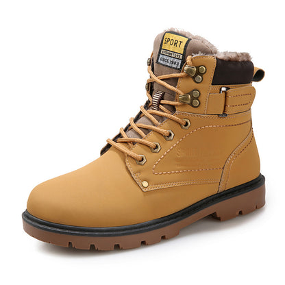 High Top Desert Work Boots - Yellow velvet