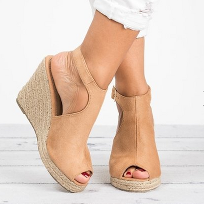 Women's Wedge Platform Sandals - Khaki