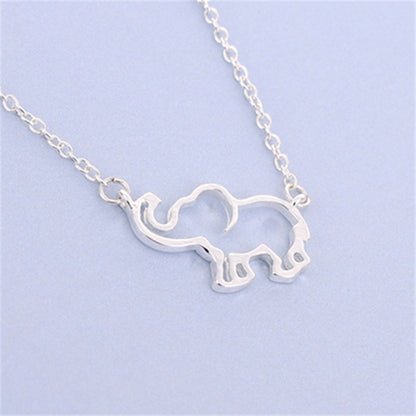 Elephant Pendant Clavicle Chain Necklace -