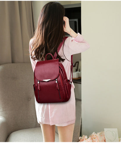 Mini Solid Colored Backpack with Silver Detail -