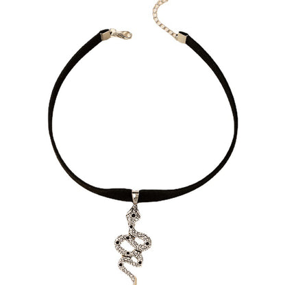 Cobra Snake Choker Necklace - Silver