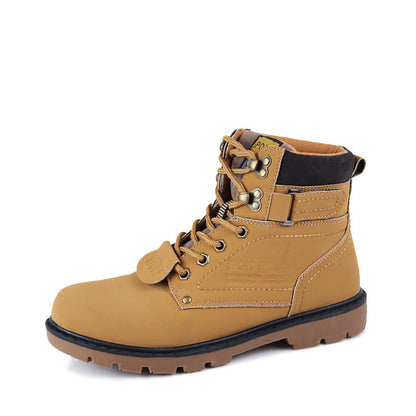 High Top Desert Work Boots - Yellow