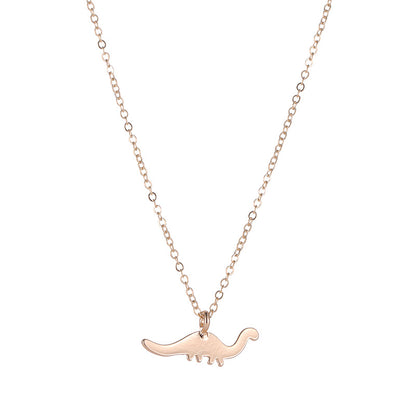 Dinosaur Necklace - Gold