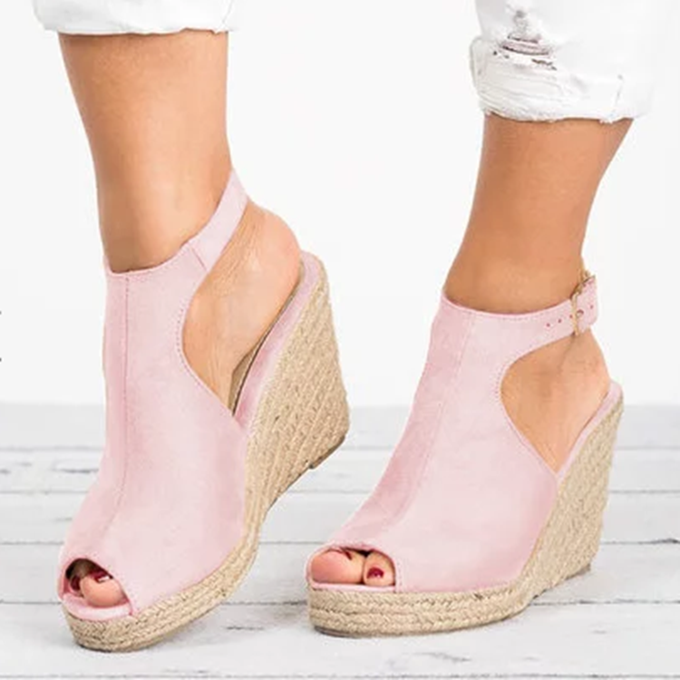 Women's Wedge Platform Sandals - Pink