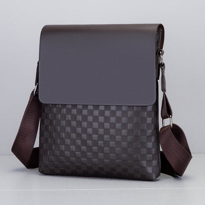 Checker Board Design Crossbody Messenger Bag -