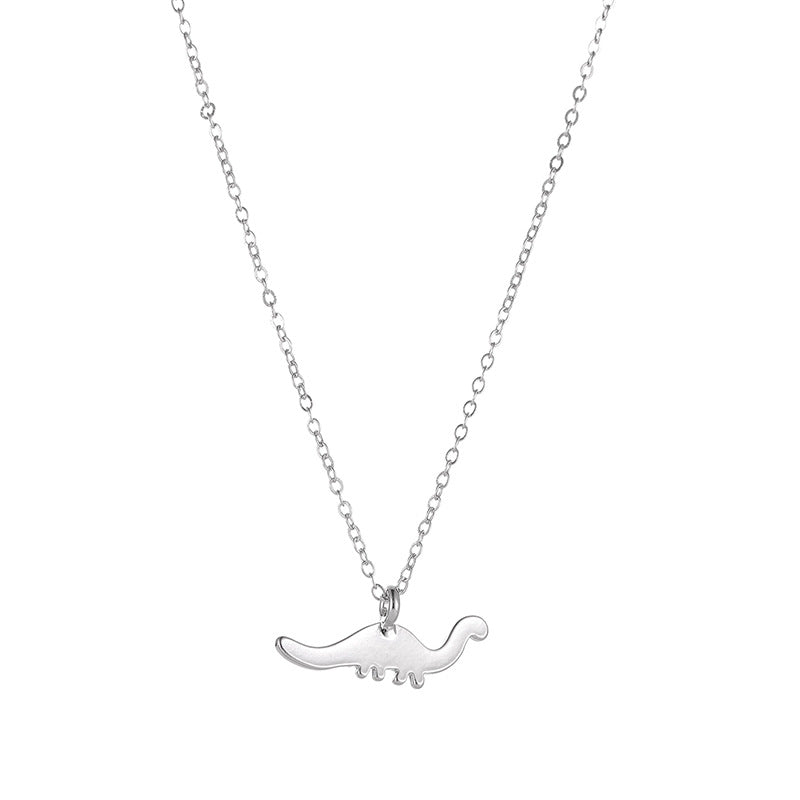 Dinosaur Necklace - Silver