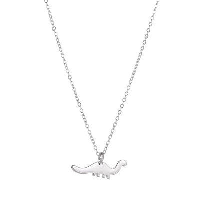 Dinosaur Necklace - Silver