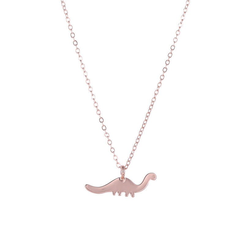Dinosaur Necklace - Rose Gold