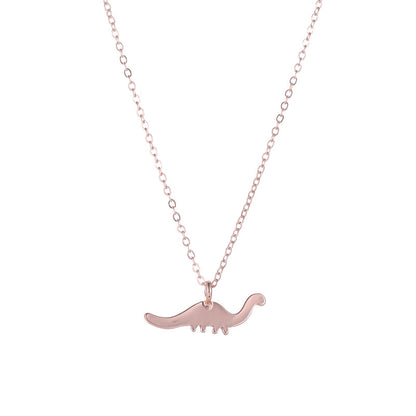 Dinosaur Necklace - Rose Gold