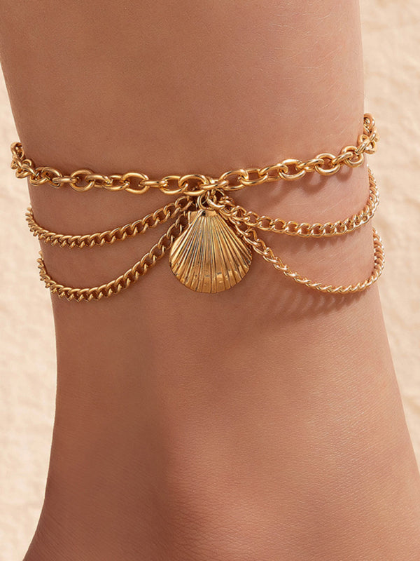 Three Layer Chain Anklets with Pendants - Suit 5 Original