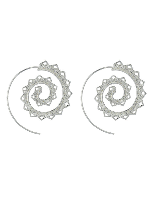 Spiral Heart Earrings - Silver Original