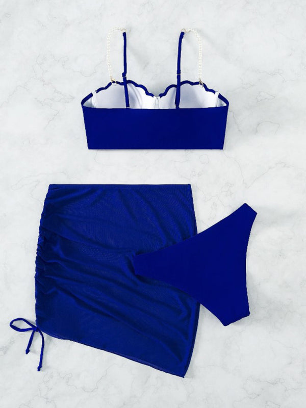 Shell Shaped Three-Piece Swimsuit -