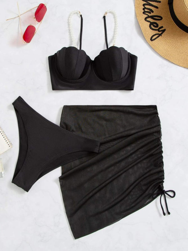 Shell Shaped Three-Piece Swimsuit -